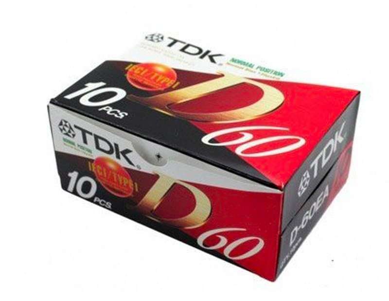 Cinta de cassette virgen TDK D60